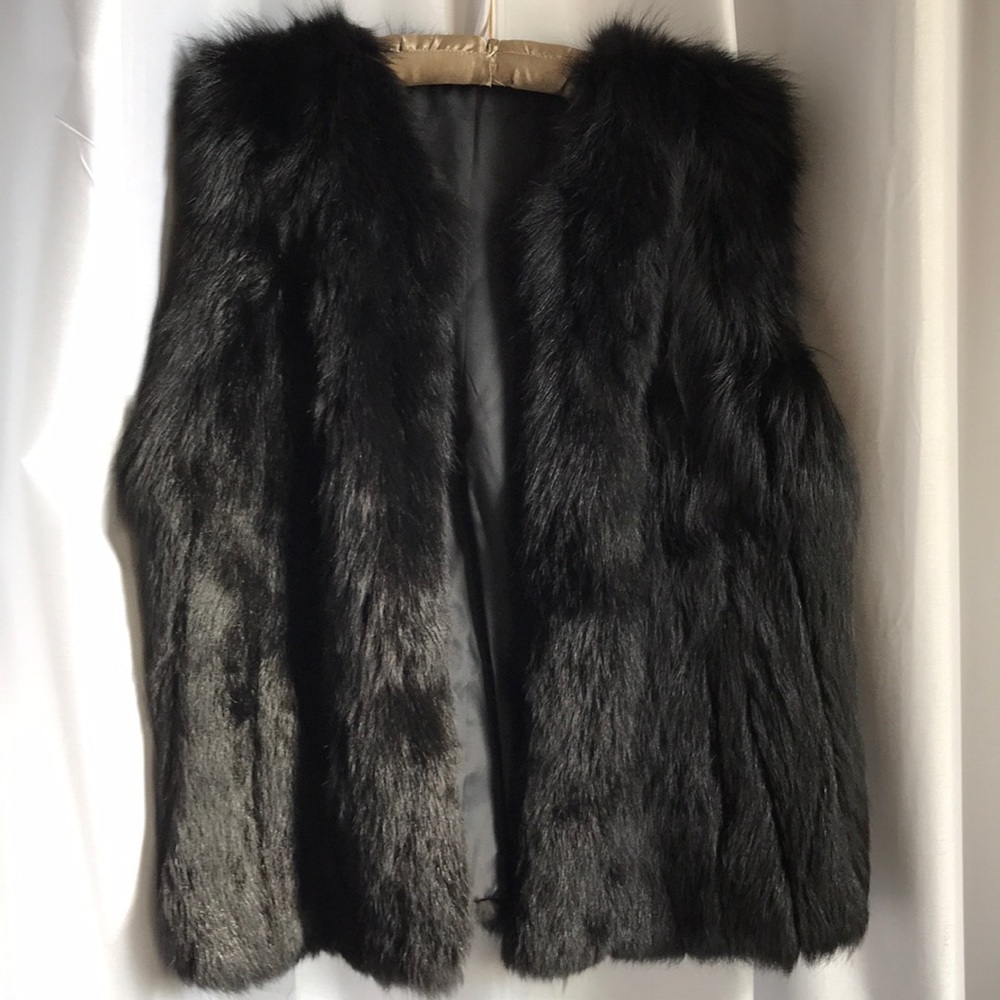 Real Fur black vest, 15 years old, never worn
